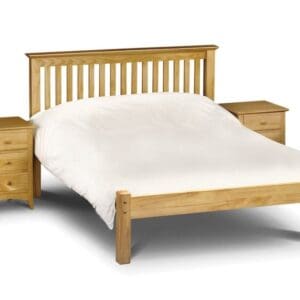 Barcelona - Double - Antique Solid Pine Wooden Bed Frame - Low Foot End - Double - Happy Beds