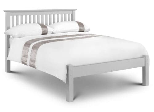 Barcelona - Double - Low Foot End Bed - Grey - Wood - 4ft6 - Happy Beds