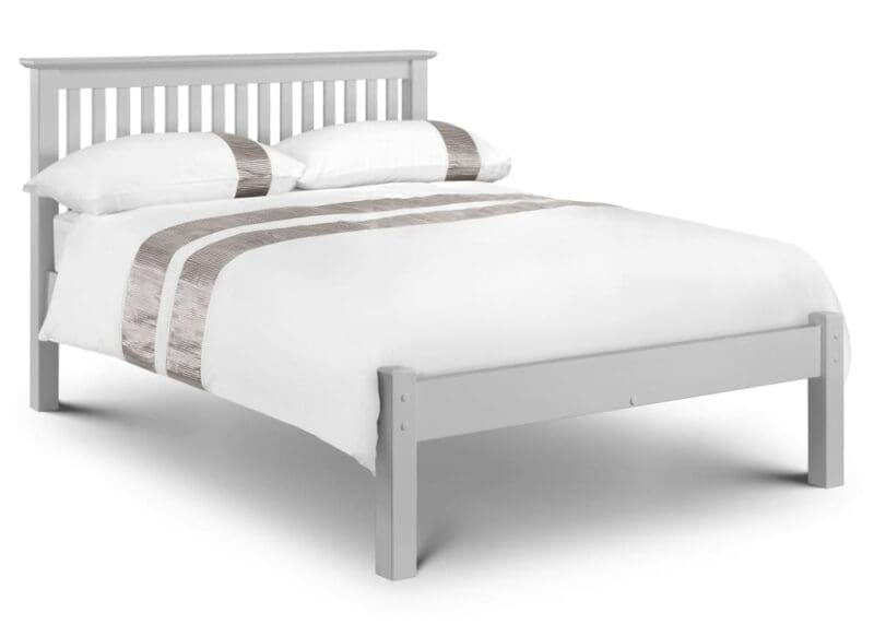 Barcelona - Double - Low Foot End Bed - Grey - Wood - 4ft6 - Happy Beds