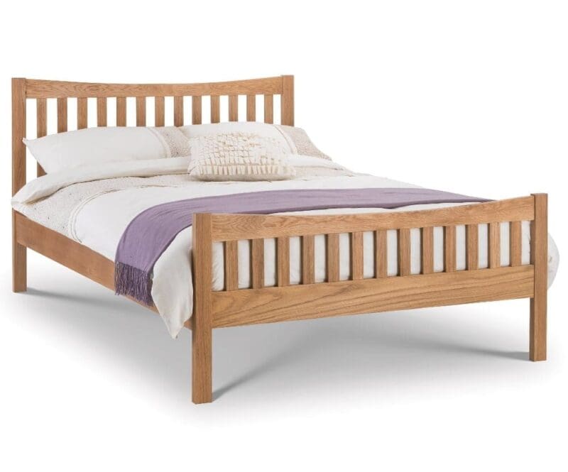 Bergamo - King Size - Solid Oak Wooden Bed Frame - King - Happy Beds