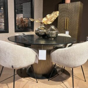 Brass Plated Colosseum Round Dining Table