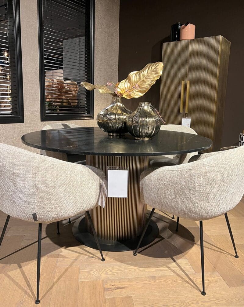 Brass Plated Colosseum Round Dining Table