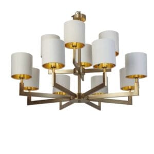 Brushed Brass 8 Arm Chandelier