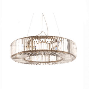 Brushed Gold Round Chandelier