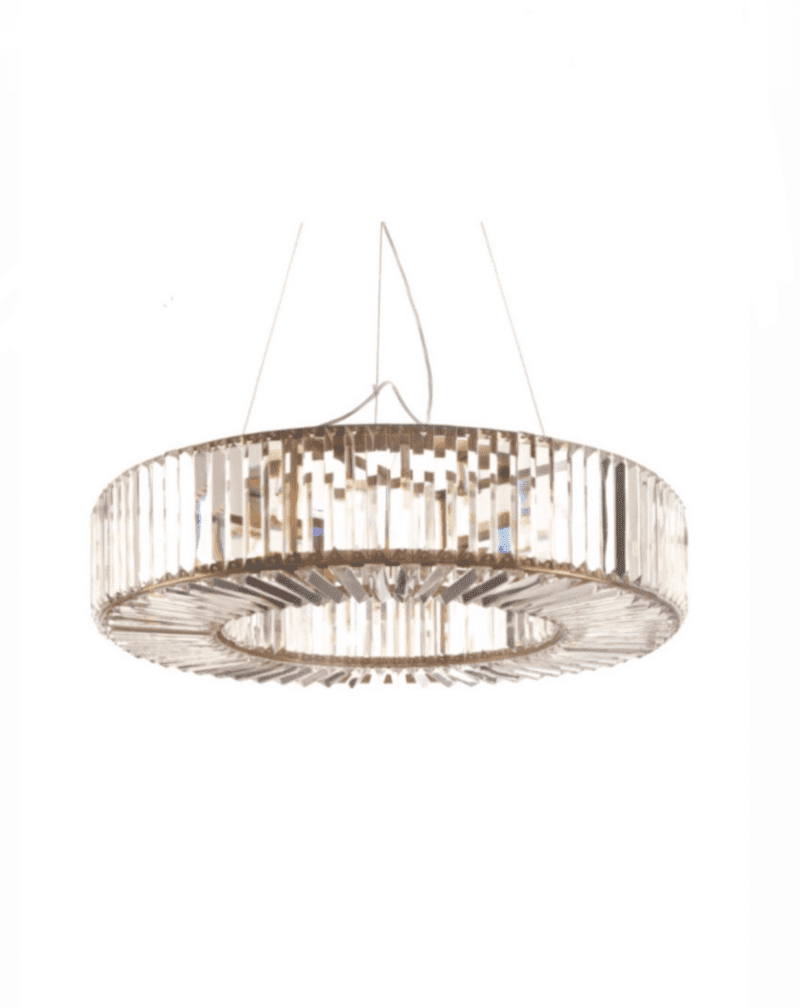 Brushed Gold Round Chandelier