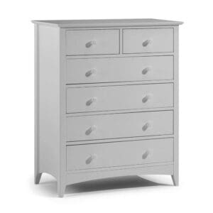 Cameo - 4 + 2 Drawer Chest - Grey - Wooden - Happy Beds