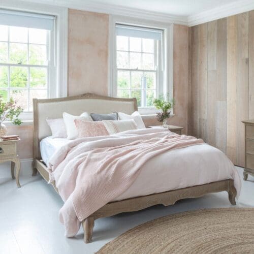 Camille - Double - French Bed - Grey and White - Wooden - Low Foot-End - 4ft6 - Willis & Gambier - Happy Beds