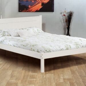 Clifton - Small Double - White - Wooden - Low Foot-End Bed - 4ft - Happy Beds