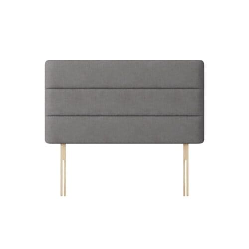 Cornell - Small Single - Lined Headboard - Dark Grey - Fabric - 2ft6 - Happy Beds