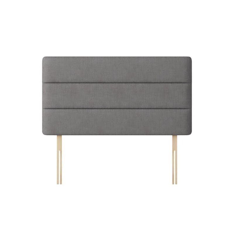 Cornell - Small Single - Lined Headboard - Dark Grey - Fabric - 2ft6 - Happy Beds