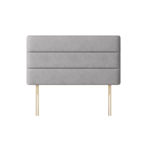 Cornell - Small Single - Lined Headboard - Light Grey - Fabric - 2ft6 - Happy Beds