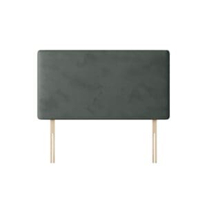 Cornell - Small Single - Plain Headboard - Dark Grey - Velvet - 2ft6 - Happy Beds