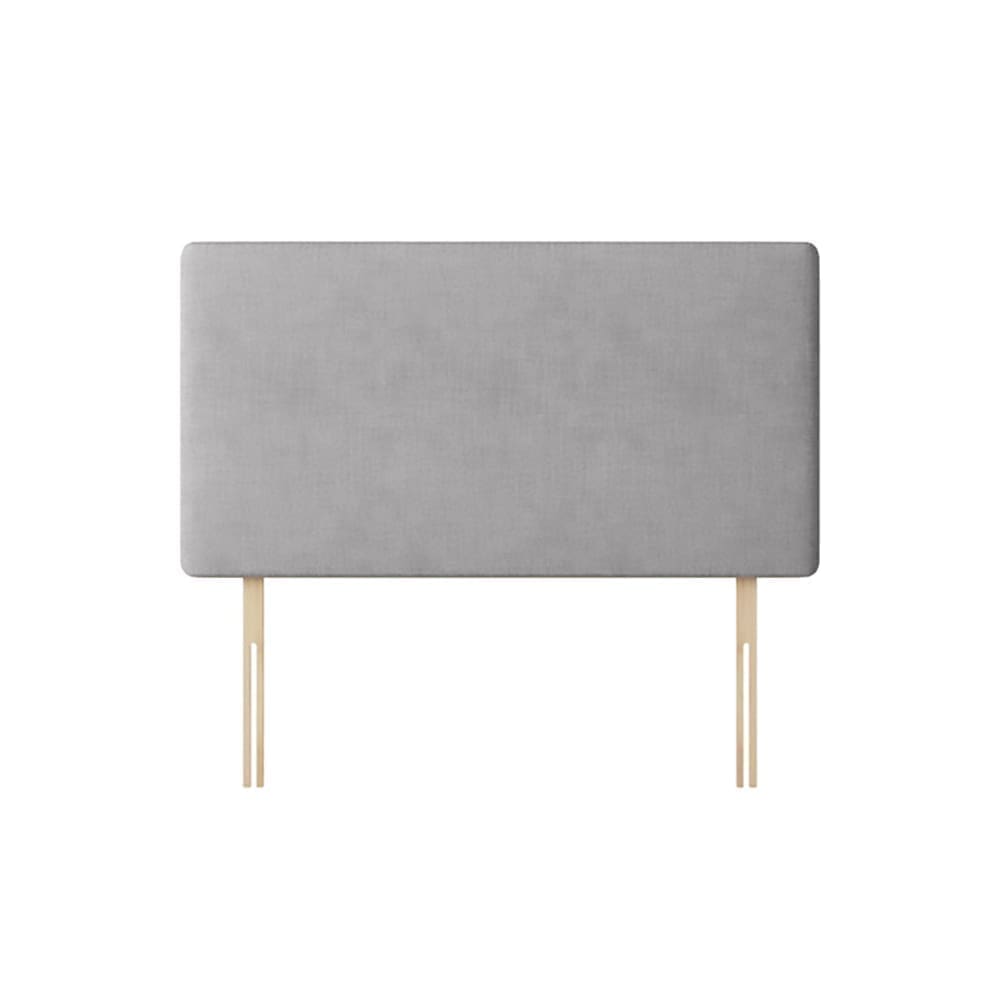 Cornell - Small Single - Plain Headboard - Light Grey - Fabric - 2ft6 - Happy Beds