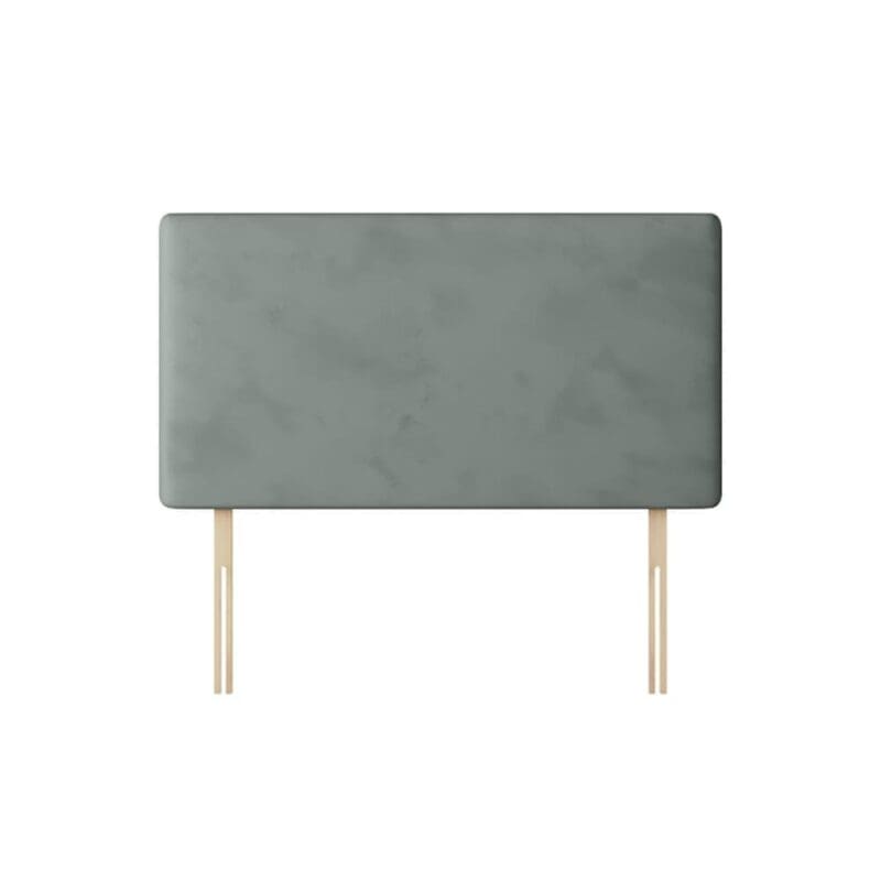 Cornell - Small Single - Plain Headboard - Light Grey - Velvet - 2ft6 - Happy Beds