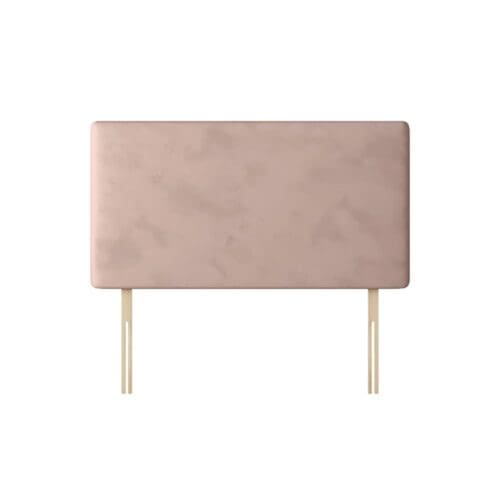 Cornell - Small Single - Plain Headboard - Pink - Velvet - 2ft6 - Happy Beds