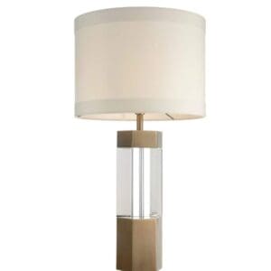 Crystal & Brass Table Lamp