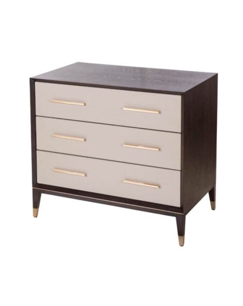 Dark Coffee Brass Chest of Drawers