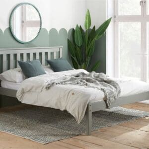 Denver - Double - Grey - Solid Pine Wood - 4ft6 - Happy Beds