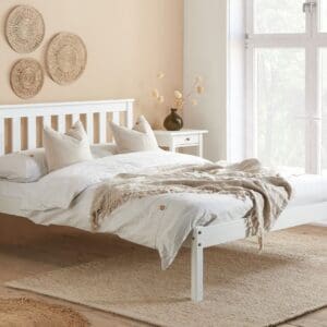 Denver - King Size - White - Wood - 5ft - Happy Beds