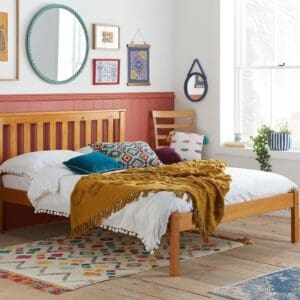 Denver - Single - Antique Solid Pine Wooden Bed Frame - 3ft - Happy Beds