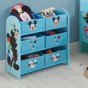 Disney - Mickey Mouse - 6 Drawer Storage Unit - Blue - Wooden - Happy Beds