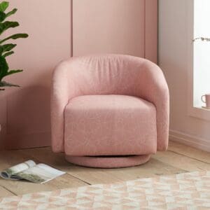 Disney Mickey Mouse Doodle Chair - Patterned - Pink - Swivel - Fabric - Happy Beds