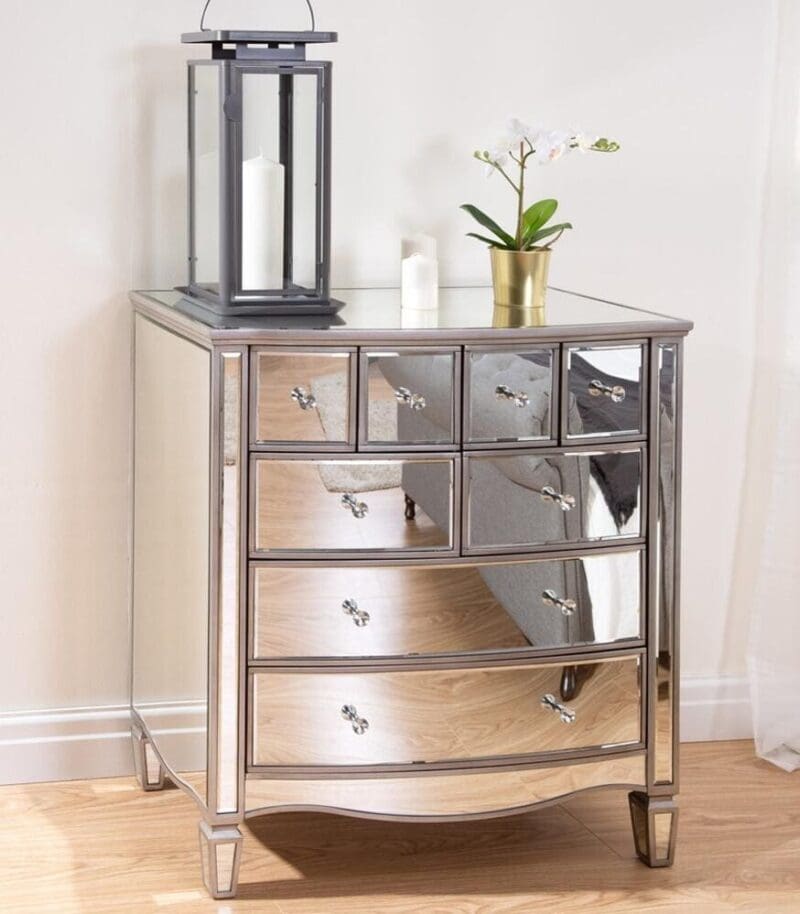 Elysee - Mirrored Merchant Chest - Mirror - Glass - Happy Beds