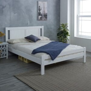 Glory - Single - White - Wooden - Low Foot-End Bed - 3ft - Happy Beds