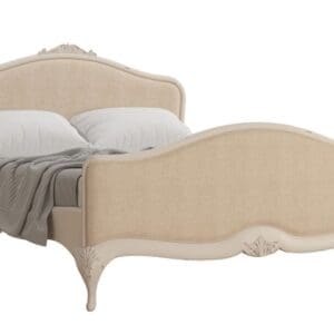 Ivory - Double - French Bed - Ivory - Fabric and Wooden - 4ft6 - Willis & Gambier - Happy Beds