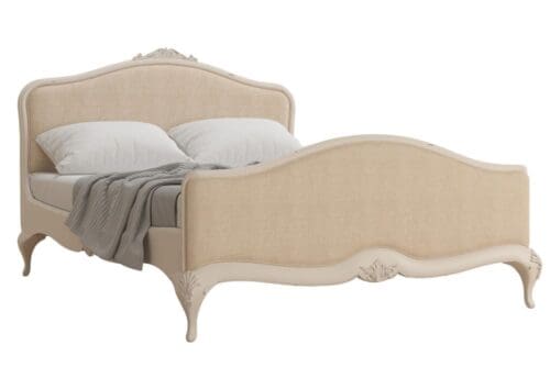 Ivory - Double - French Bed - Ivory - Fabric and Wooden - 4ft6 - Willis & Gambier - Happy Beds