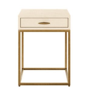 Ivory Shagreen Bedside Table