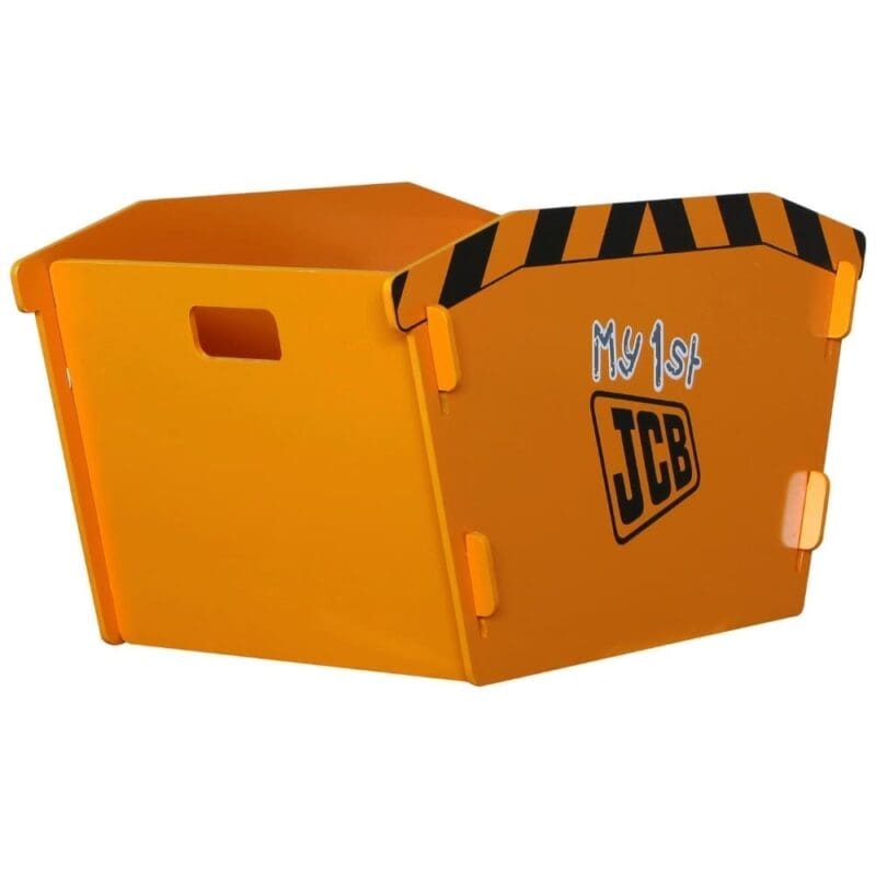 JCB - Children's Digger Skip Toybox - Yellow/Black - Wooden - Happy Beds