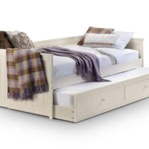 Jessica - Single - White Wooden Guest Bed Frame and Trundle - 3ft - Happy Beds