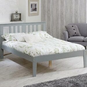 Kingston - King Size - Grey - Wood - 5ft - Happy Beds