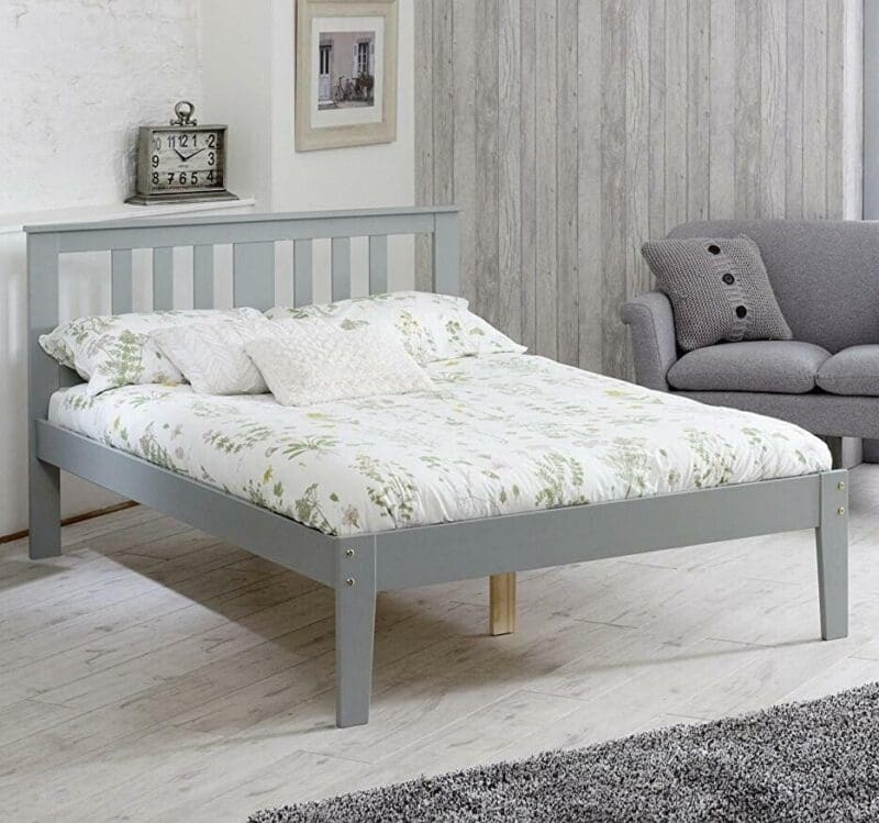 Kingston - King Size - Grey - Wood - 5ft - Happy Beds