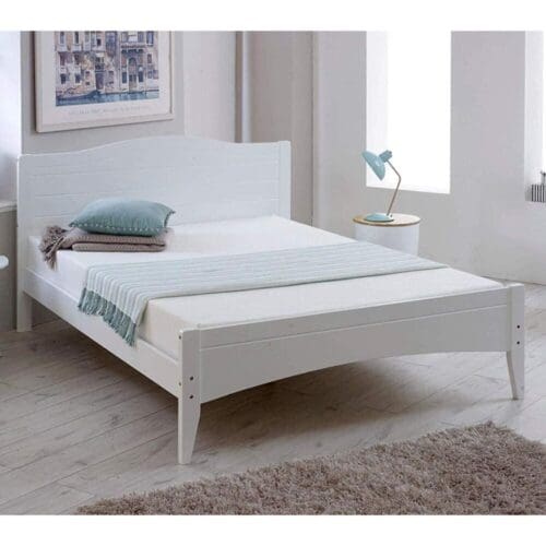 Lauren - Single - White - Wooden - Low Foot-End Bed - 3ft - Happy Beds