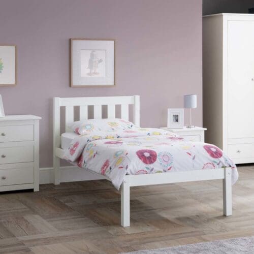 Luna -Single - White - Wood - 3ft - Happy Beds