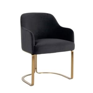 Luxe Black Velvet Dining Chair