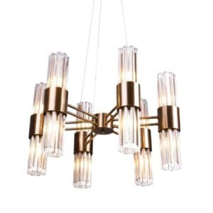 Luxury Brass 6 Arm Chandelier