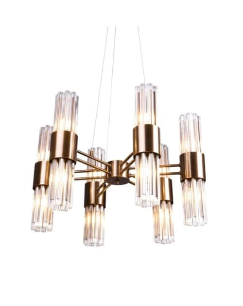 Luxury Brass 6 Arm Chandelier