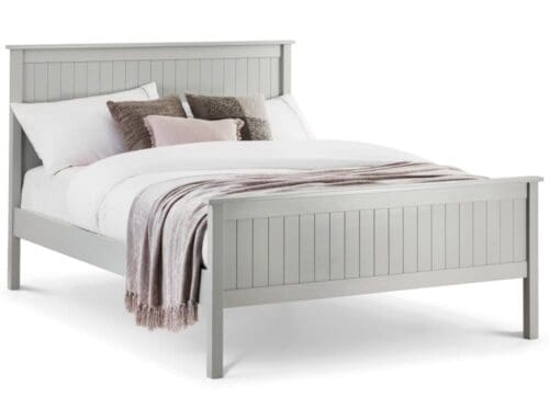 Maine - King Size - Light Grey - Wooden - 5ft - Happy Beds