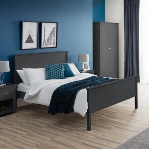 Maine -Single - Dark Grey - Wooden - 3ft - Happy Beds