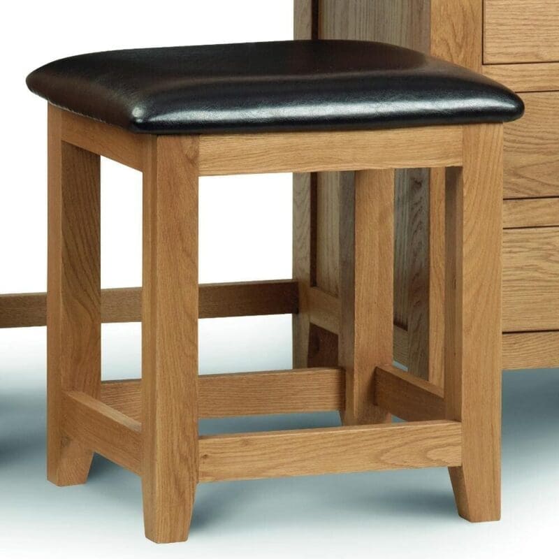 Marlborough - Dressing Stool - Oak - Wooden - Happy Beds