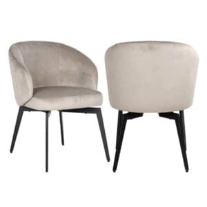 Mink Velvet Dining Chair