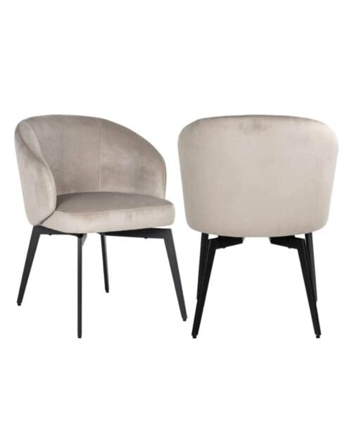 Mink Velvet Dining Chair