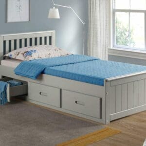 Mission - Single - Storage Bed - Grey - Wood - 3ft - Happy Beds