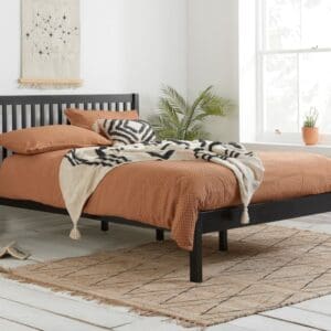 Nova - Single - Low Foot-End -Black - Wooden - 3ft - Happy Beds