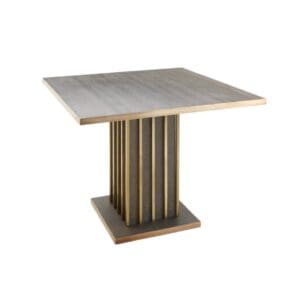 Oak & Brass Dining Table