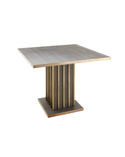 Oak & Brass Dining Table