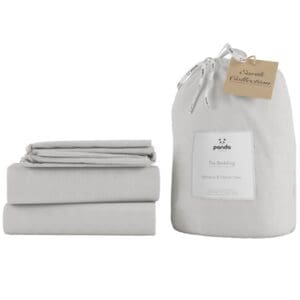 Panda Linen Bedding Set - Silver Lining Grey - 3ft Single